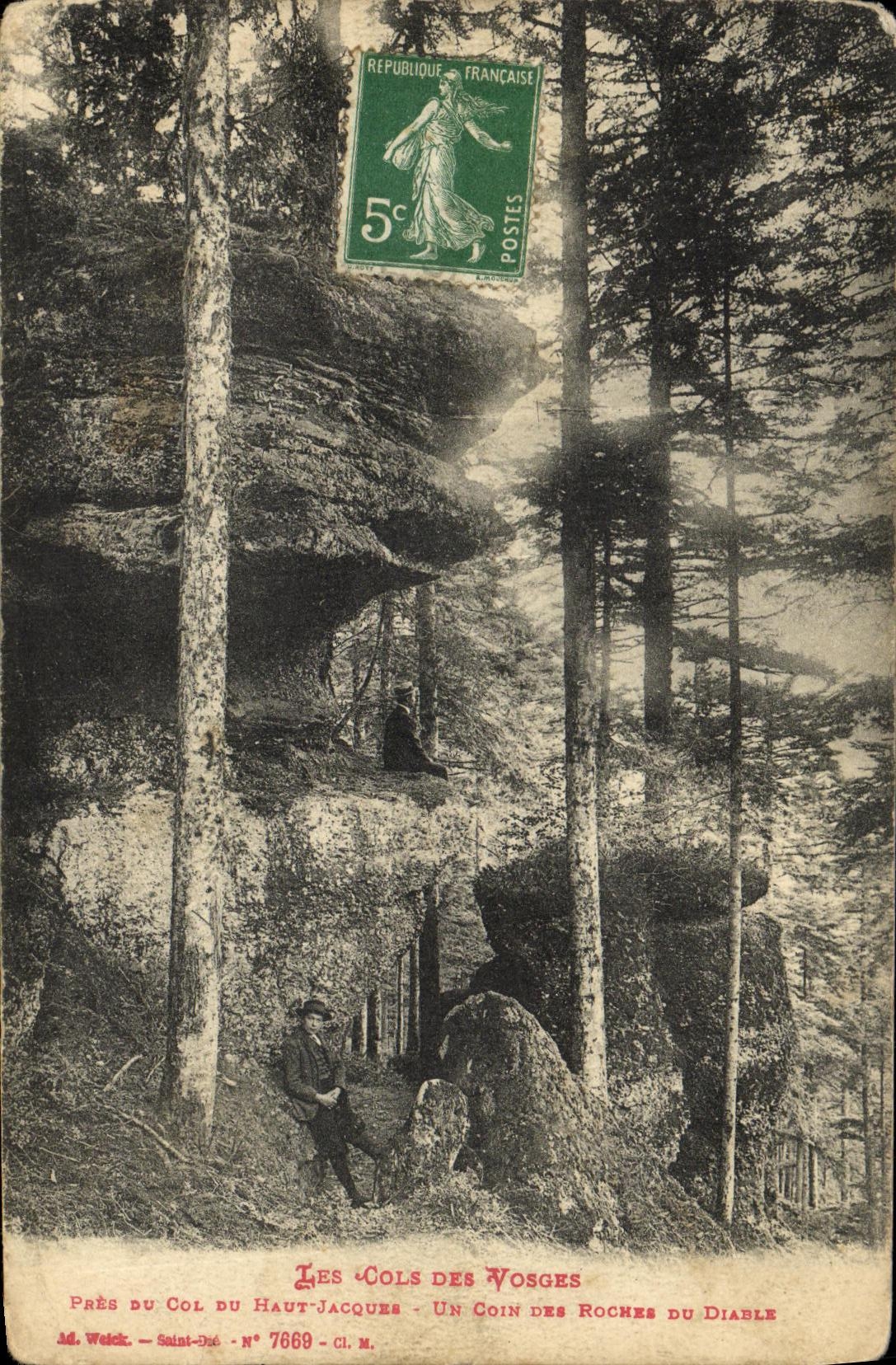 Les Cols des Vosges — Un coin des Roches du Diable — Ag. Weilck, Saint-Dié, N° 7669