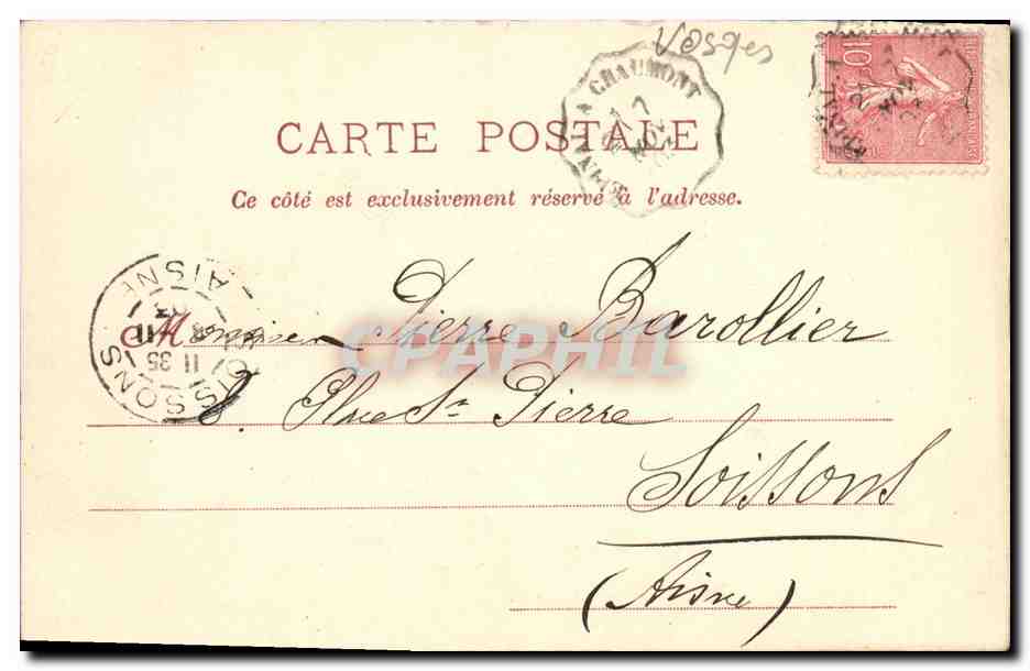 CPA Mirecourt Les Halles — Rückseite