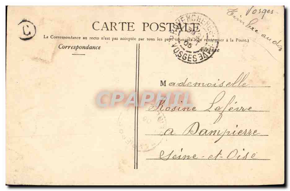 CPA Lusse Le Chateau  — Verso