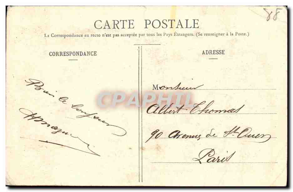 CPA Les Vosges Nos soldats au bivouac Miliaria — Verso