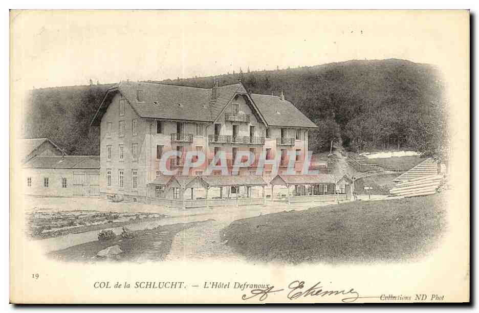CPA Col De Schlucht L Hotel Defranoux 