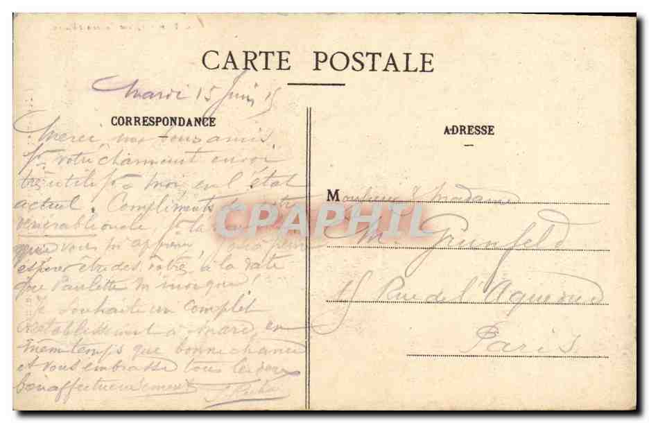 CPA Vallee de Celles Monument de Mobiles Tues Combat De Lajus 1870 Militaria  — Rückseite