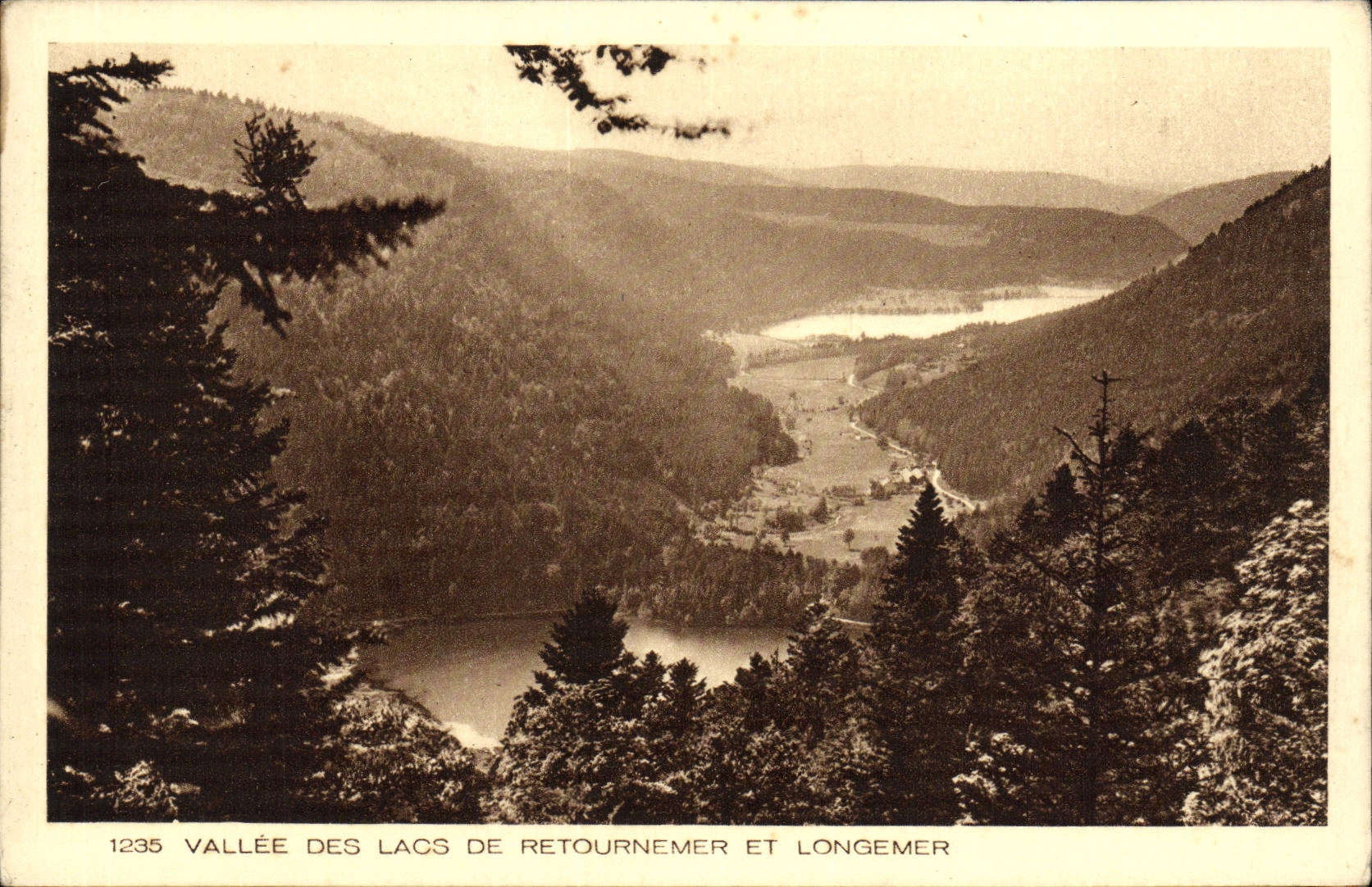 Vallée des lacs de Retournemer et Longemer — vue panoramique — Collection Les Vosges, n° 1235