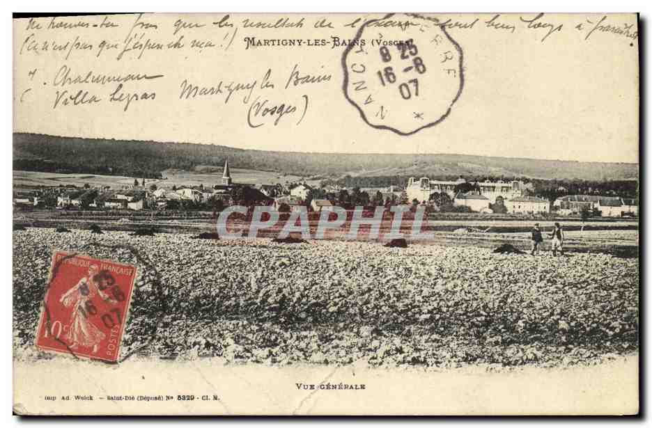 Martigny-les-Bains (Vosges) — Vue générale — imp. Ad. Wulich, Saint-Dié (Déposé) N° 5329