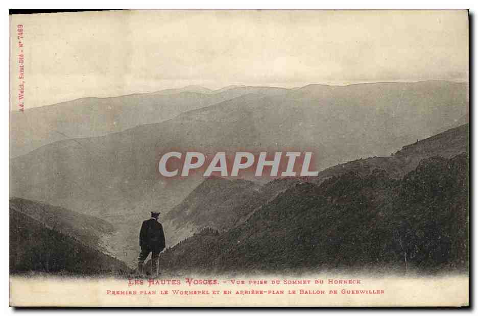 CPA Les Hautes Vosges Vue Prise Du Sommet Du Hohneck Premier plan de Wormspel et en arriere plan le ballon de Guebwiller