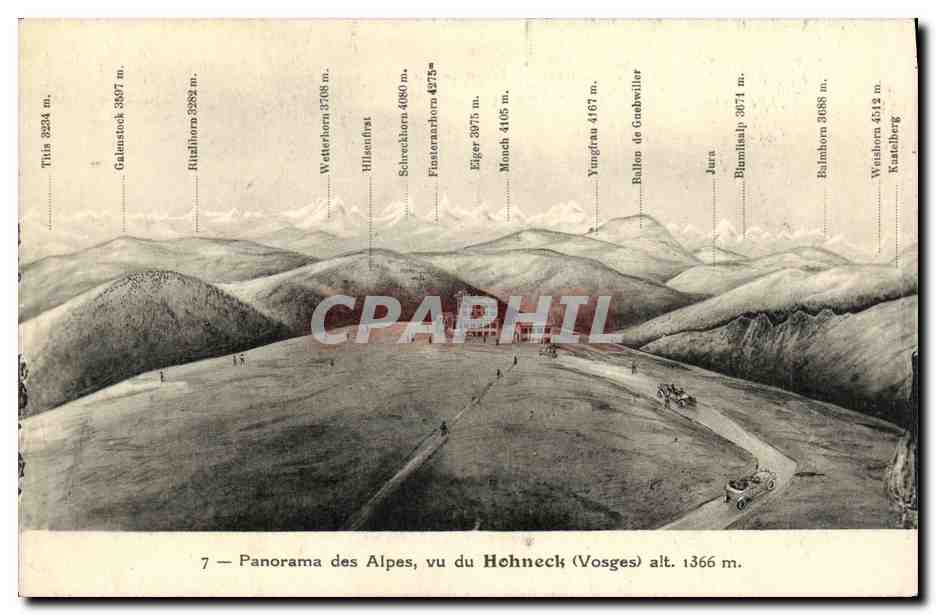 CPA Panorama des Alpes Vu Du Le Hohneck 