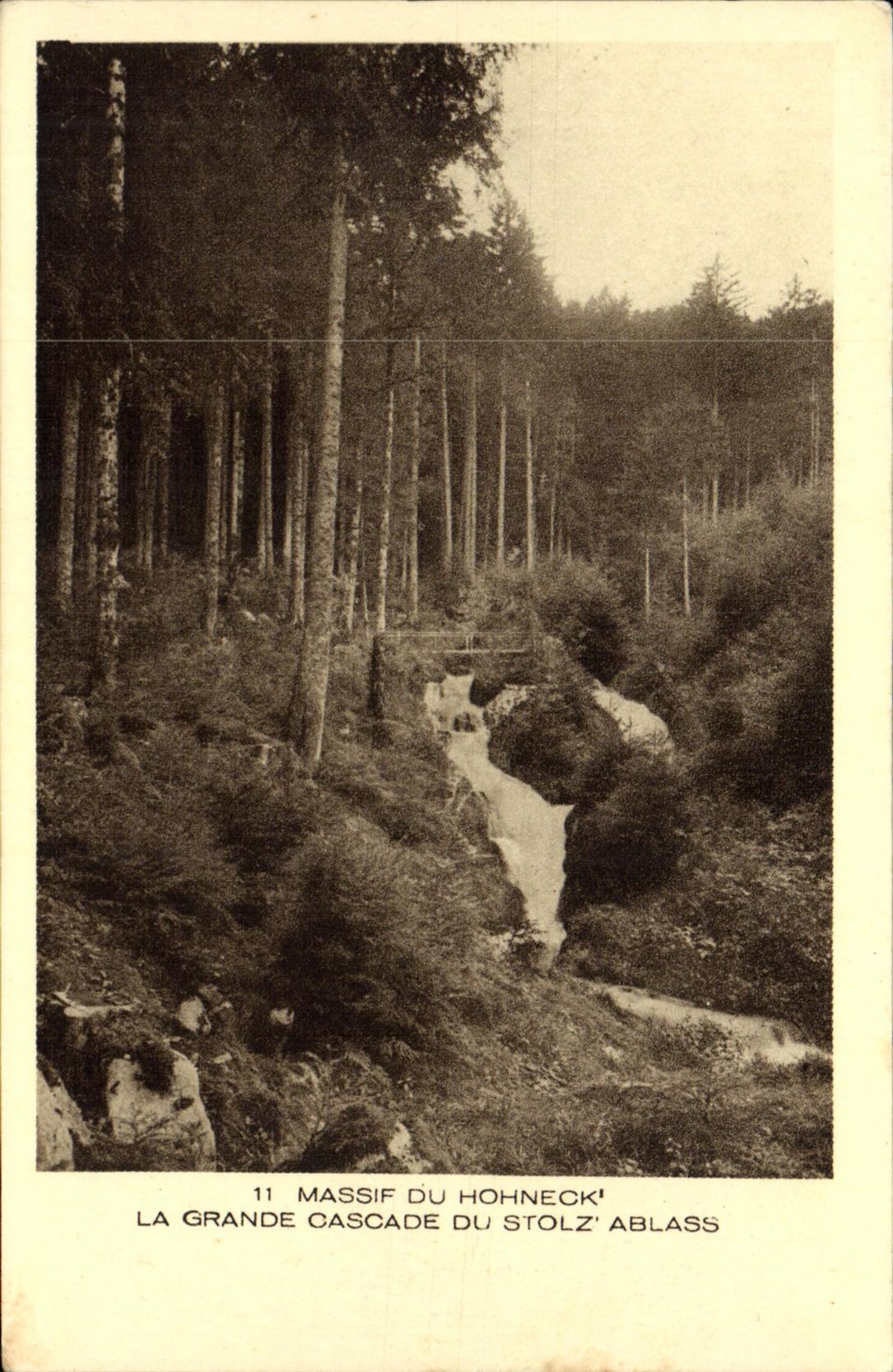Der große Stolz-Wasserfall — Massiv des Hohneck — Verlag Braun & Cie, Dornach