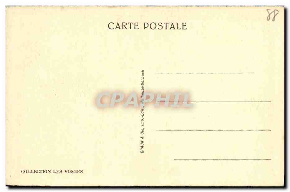 CPA Col de Bussang Le Grand Tournant De La Route D urbes  — Rückseite