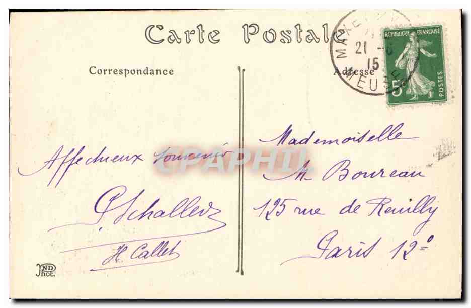 Domrémy — Chambre de Jeanne d'Arc — ND. Phot. — Verso