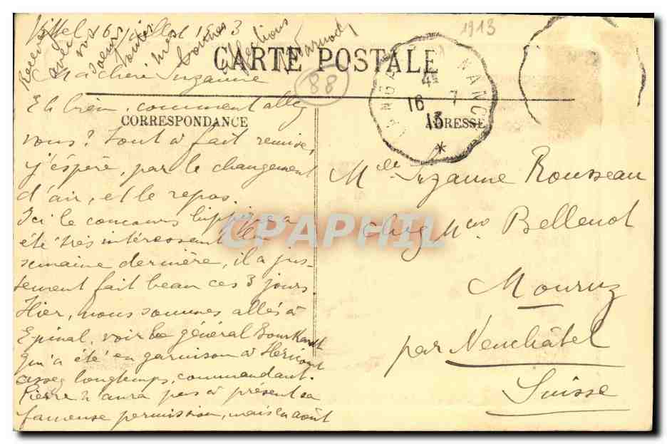 CPA Vittel La Promenade Et Les Jardins  — Rückseite