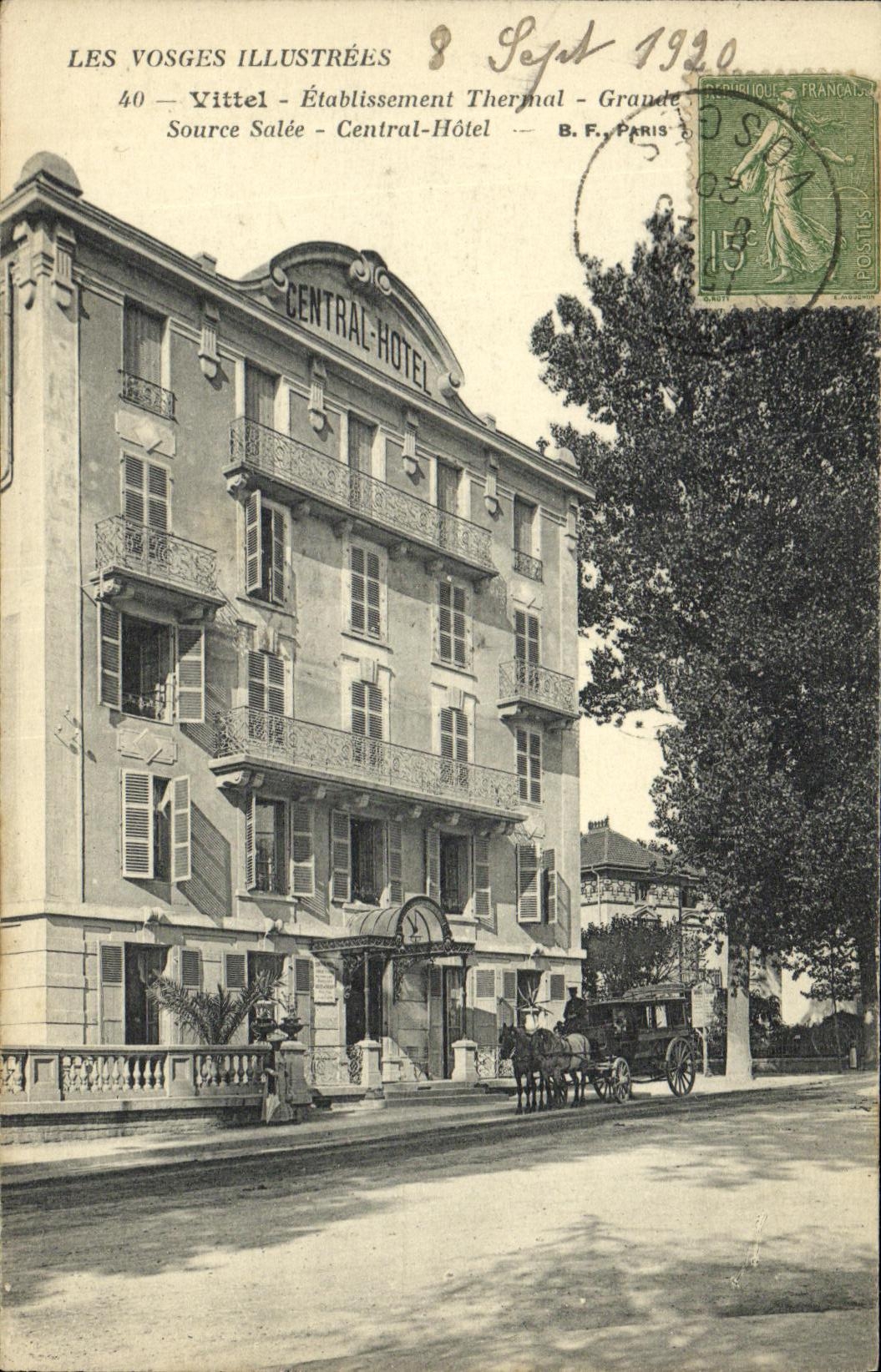 CPA Vittel Etablissement Thermal Grande source salee Central Hotel 