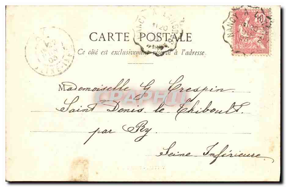 CPA Vittel Hotel Suisse  — Rückseite
