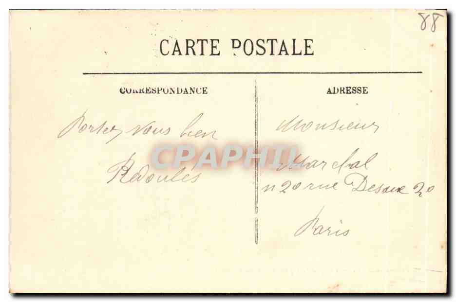 CPA Epinal Vue Generale Prise de l Olympe  — Rückseite