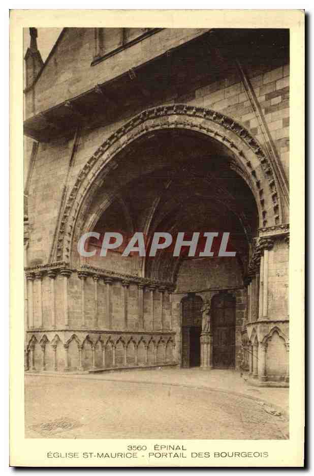 CPA Epinal Eglise St Maurice Portail Des Bourgeois 