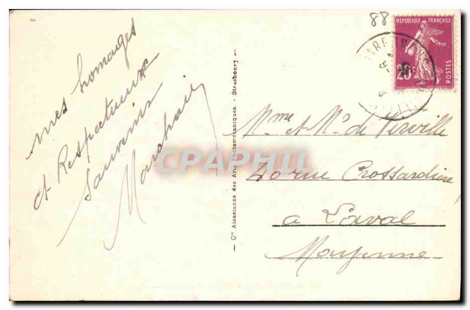 CPA Plombieres Les Bains La Vierge  — Verso