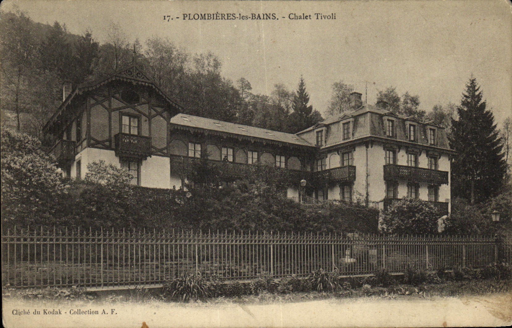 PLOMBIÈRES-les-BAINS — Chalet Tivoli — Cliché du Kodak, Collection A.F.