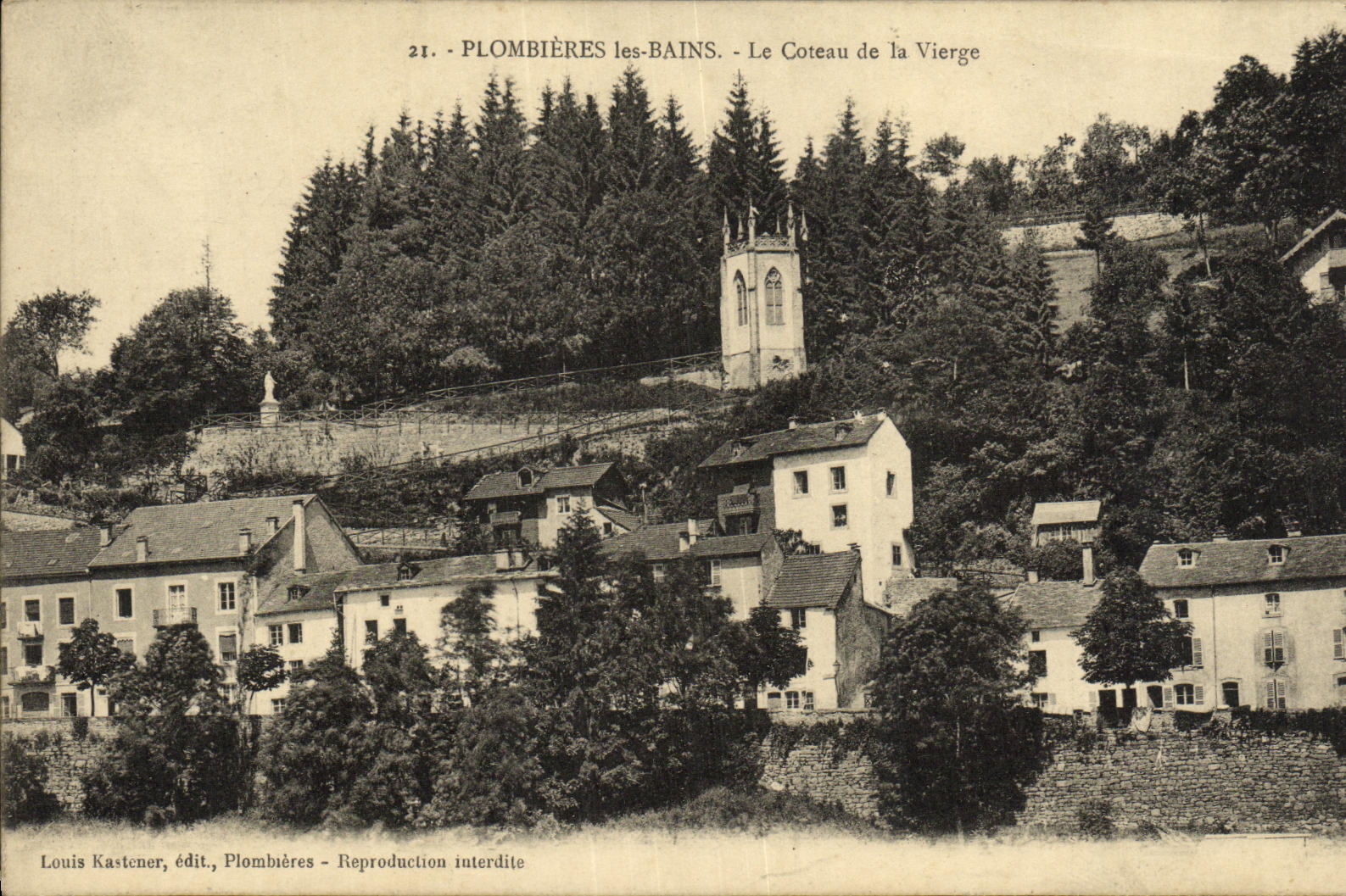 CPA Plombieres Les Bains Le Coteau de la Vierge 