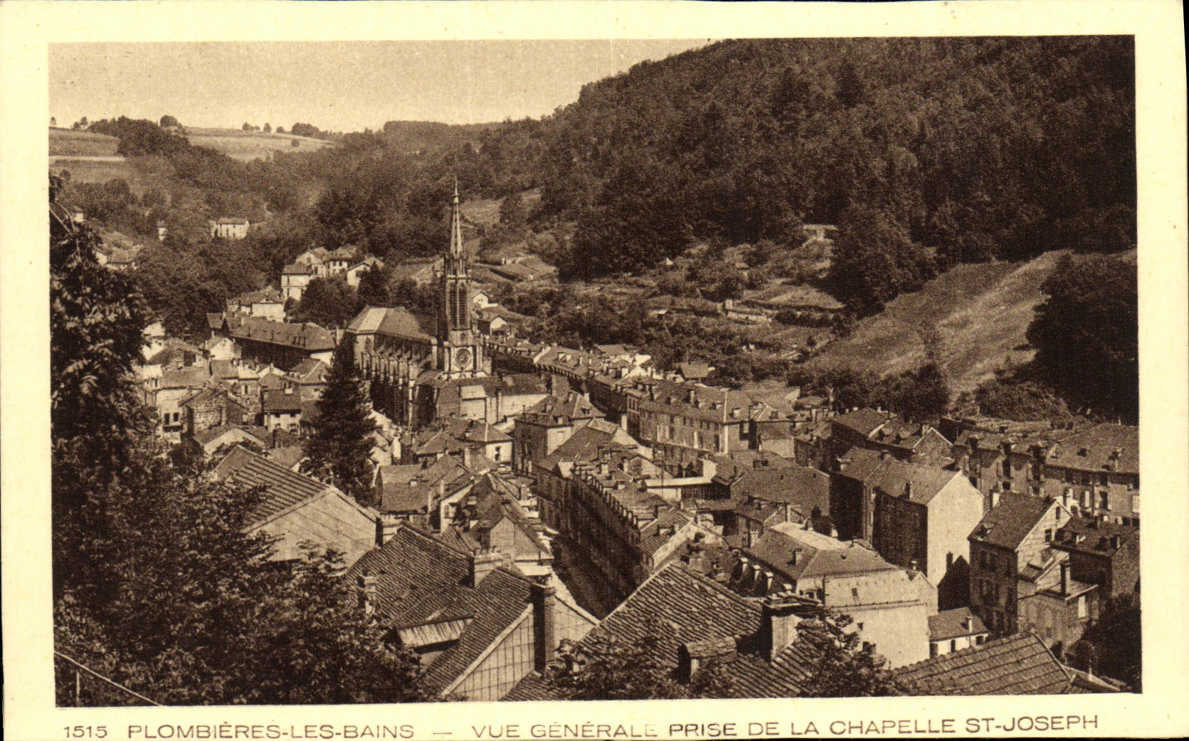 CPA Plombieres Les Bains Vue Generale Prise De La Chapelle St Joseph 