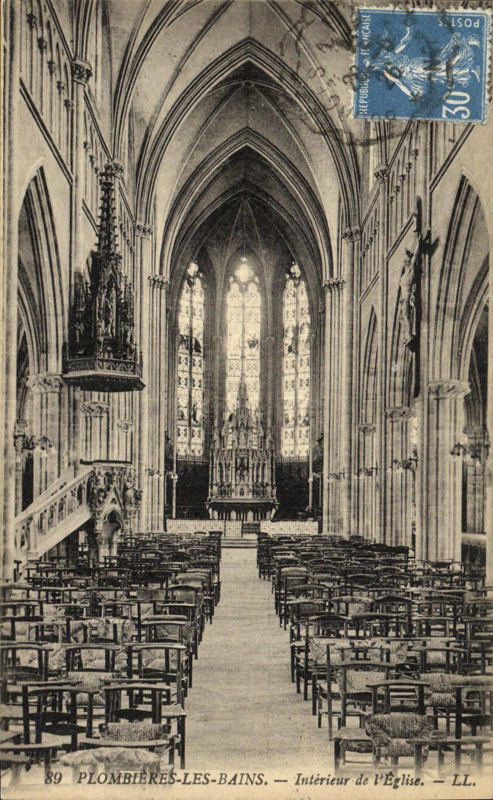 CPA Plombieres Les Bains Interieur de l Eglise 