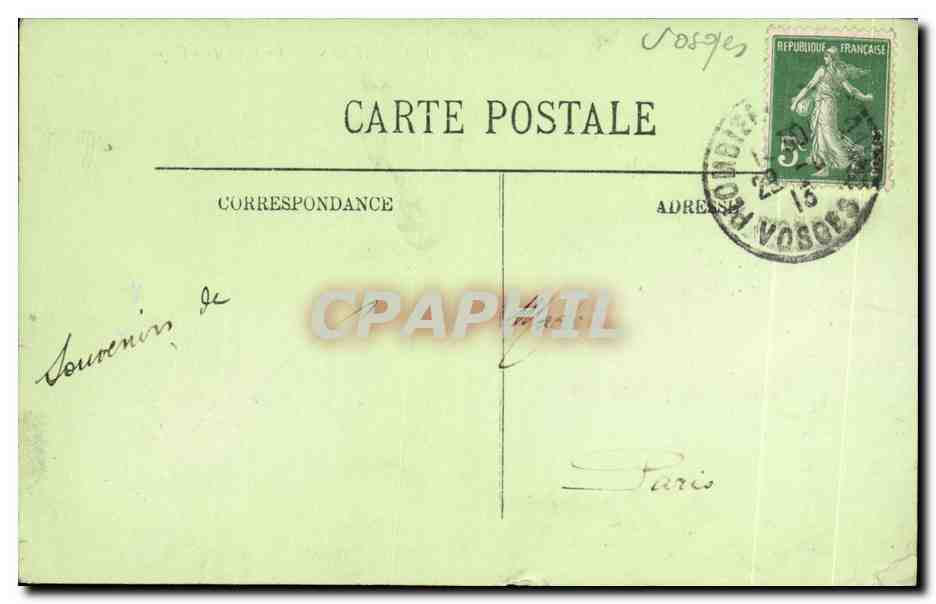 CPA Plombieres La Place de l Eglise — Rückseite