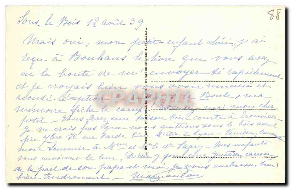 CPA Plombieres Les Bains Vue Generale — Verso