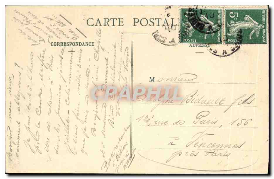 Les Sables-d'Olonne - Das Grand Casino — Edition Lucien Aminaud, Nr. 1332 — Rückseite