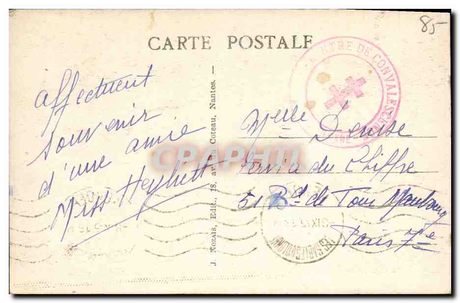 CPA Les Sables D Olonne L Avenue Gabriel Godet Au Clair de Lune  — Rückseite