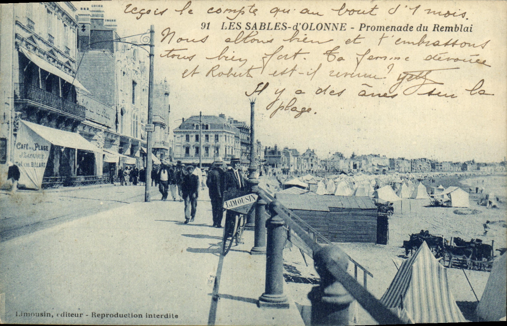 CPA Les Sables D Olonne Promenade du Remblai 