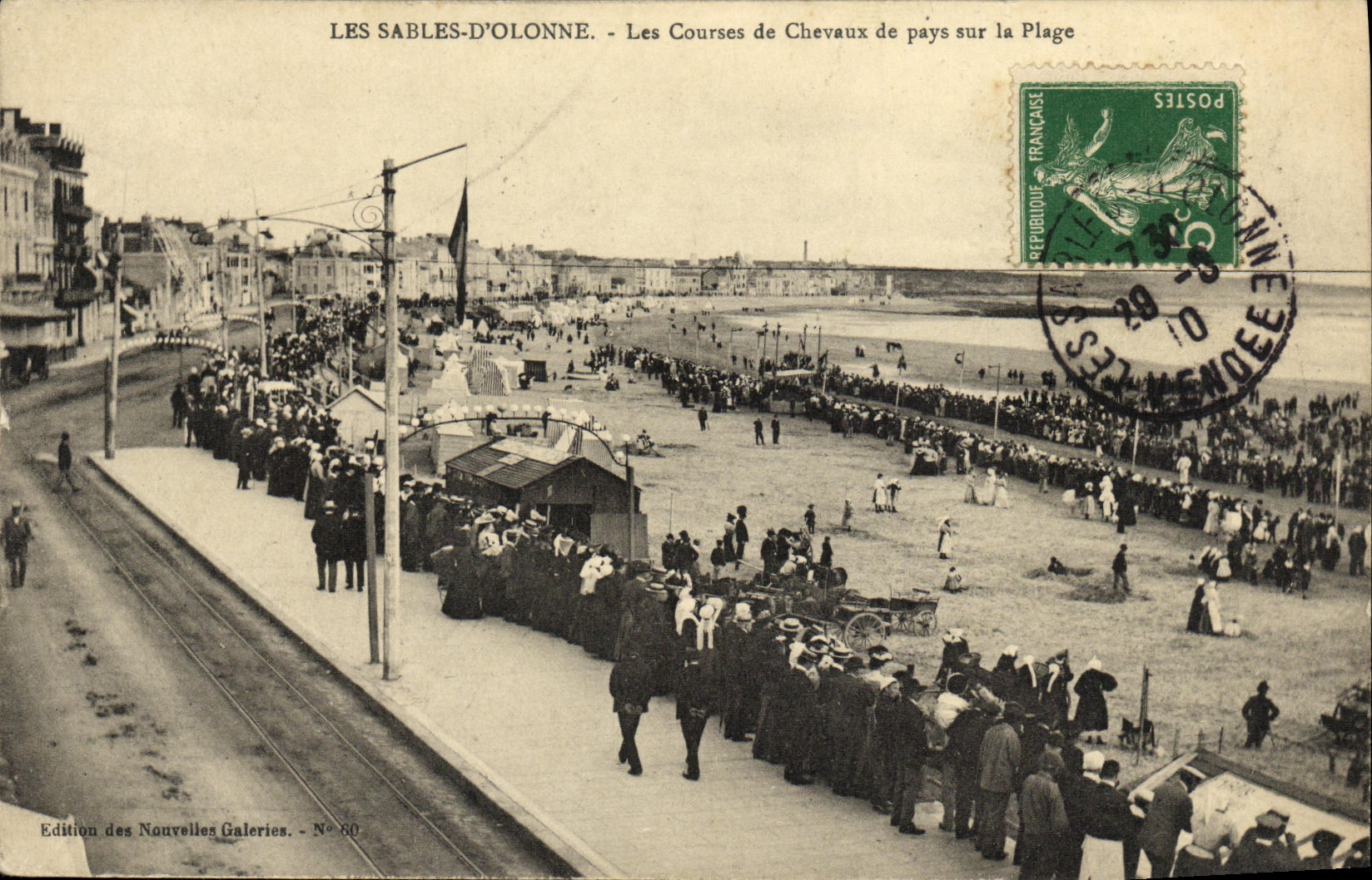 Les Sables-d'Olonne — Les Courses de Chevaux de pays sur la Plage — Edition des Nouvelles Galeries, N° 60