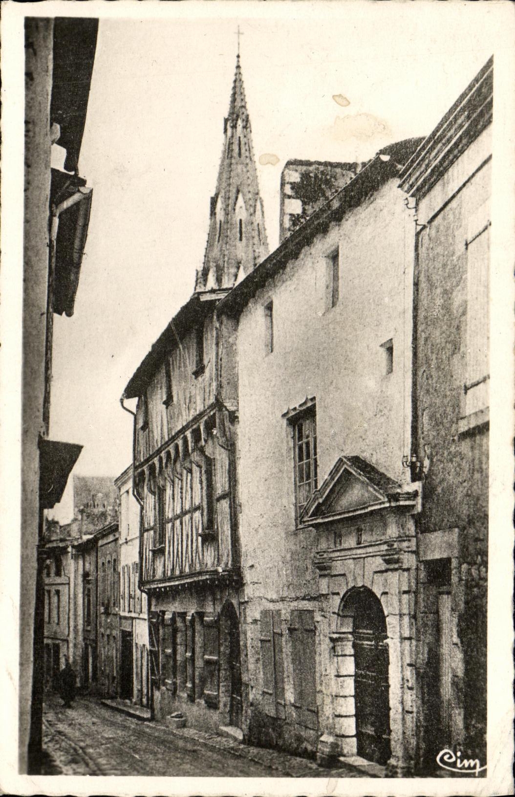CPA Saint Maixent L Ecole Rue Anatoie France Vieille Maison 