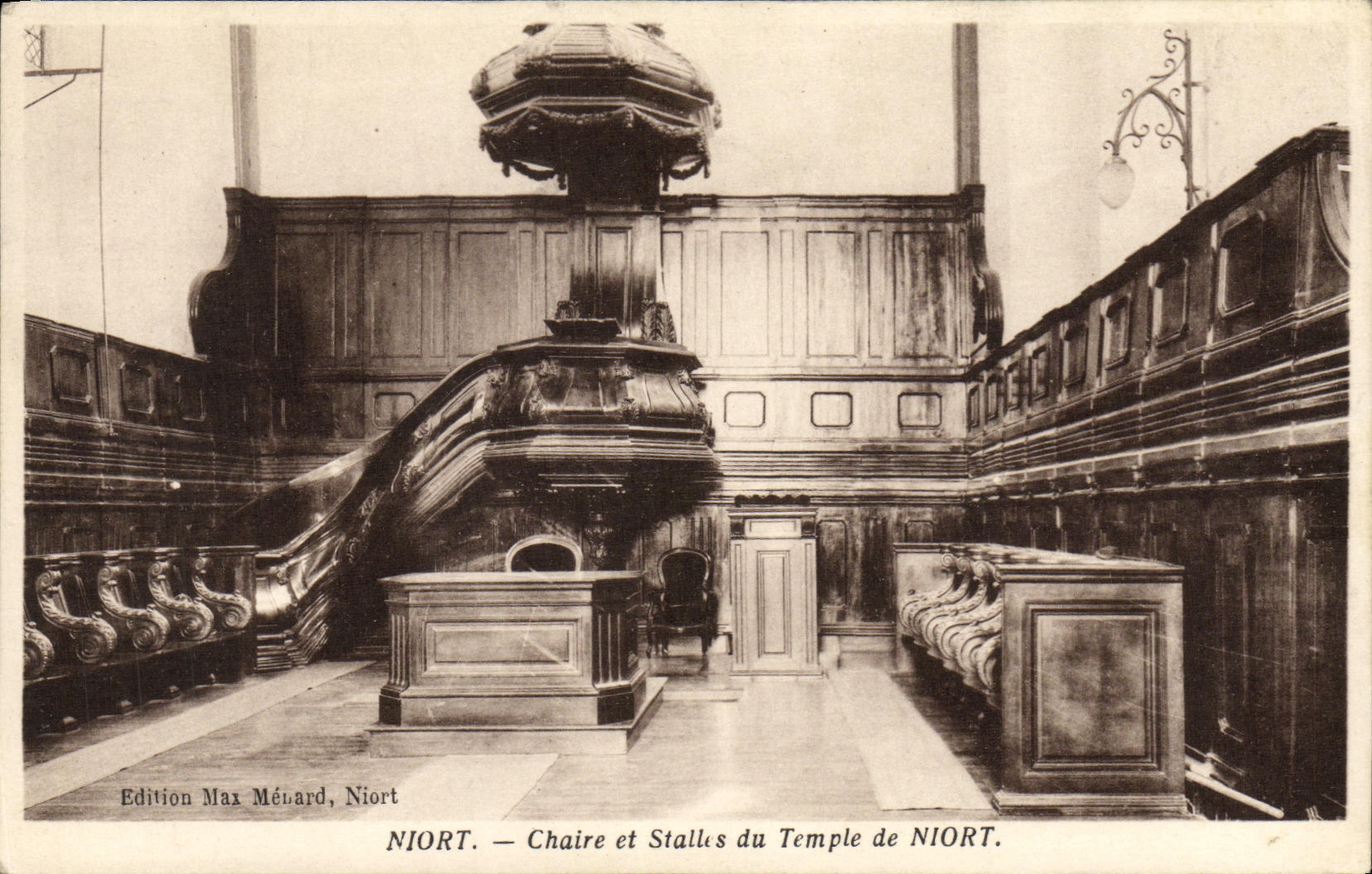 Niort — Chaire et Stallus du Temple de Niort — Édition Max Mélard, Niort