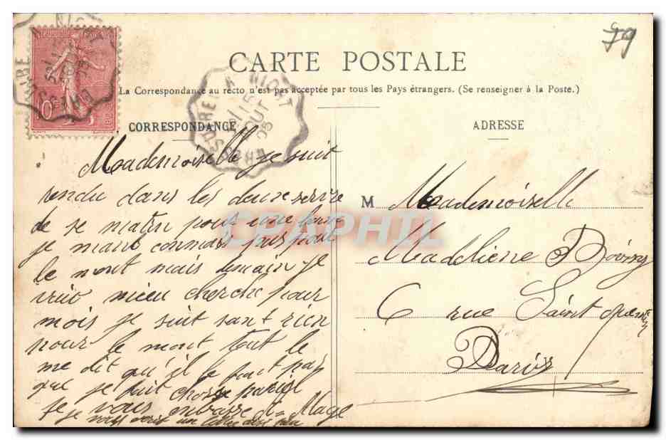 CPA Thouars Portique de l Eglise de St Medard — Rückseite