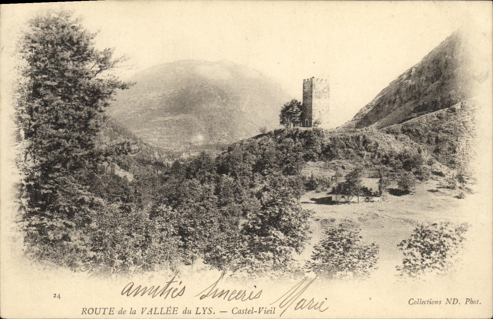 CPA Route de la Vallee du Lys Castel Vieil 