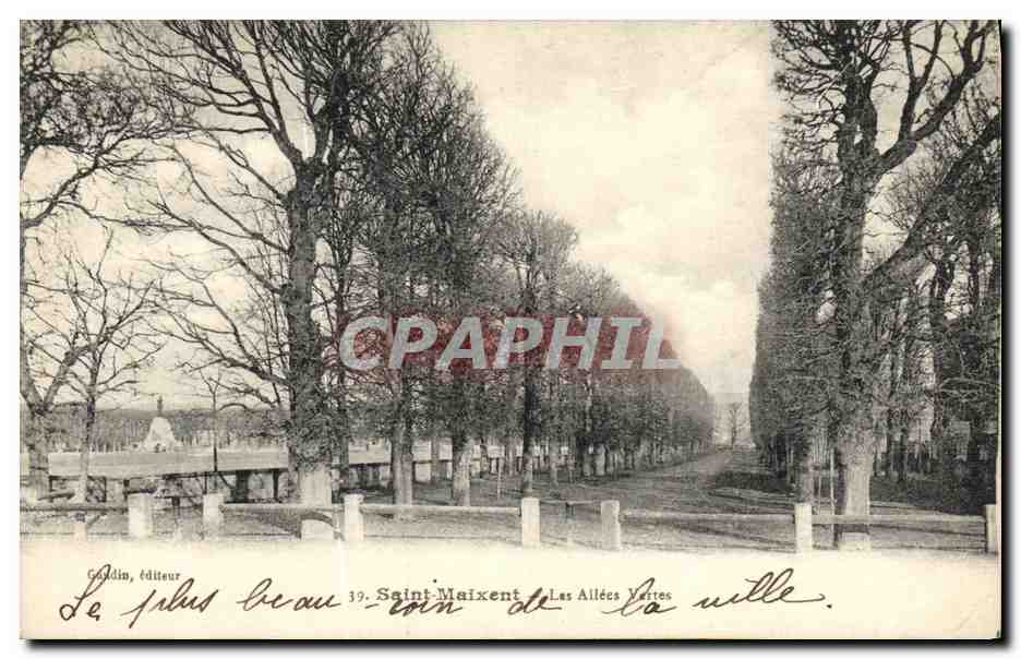 Saint-Maixent — Les Allées Vertes — éditeur Goldin, n°19