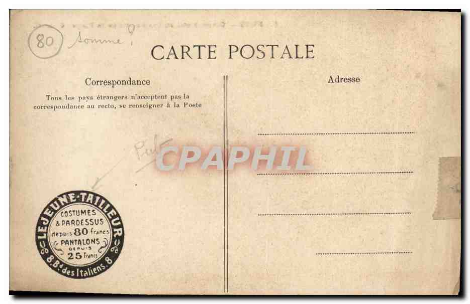 CPA Puys Grand Hotel du Casino Vu De La Plage  — Rückseite