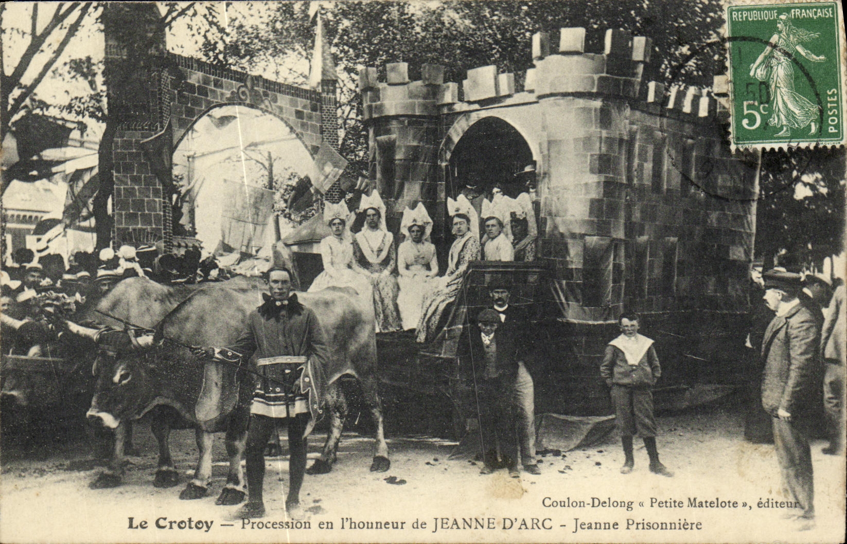 CPA Le Crotoy Procession en L Honneur de Jeanne D Arc Jeanne prisonniere 