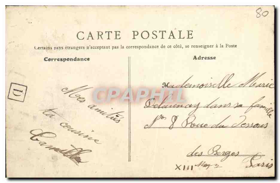 CPA Le Crotoy Procession en L Honneur de Jeanne D Arc Jeanne prisonniere  — Rückseite