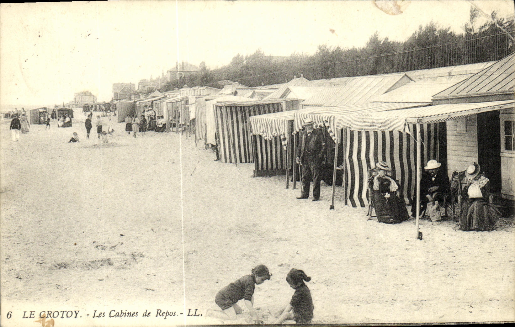 CPA Le Crotoy Les Cabines de Repos 