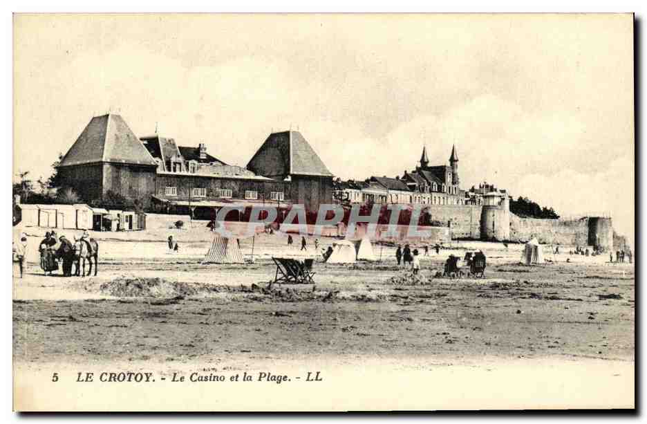 CPA Le Crotoy Le Casino Et La Plage 