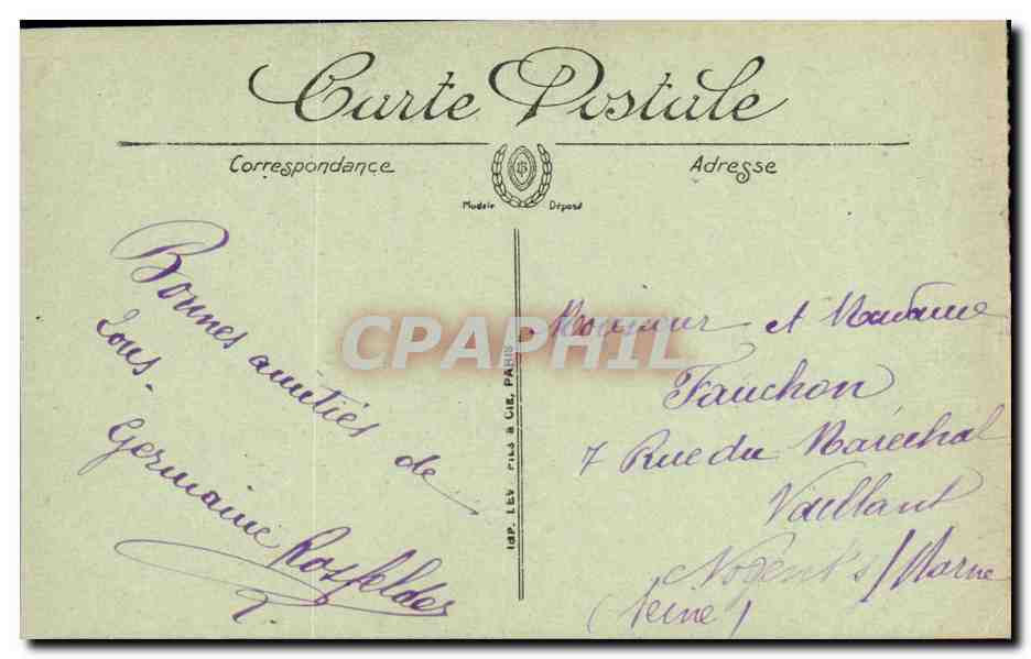 CPA Mers les Bains Les Dernieres Villas La Falaise — Verso