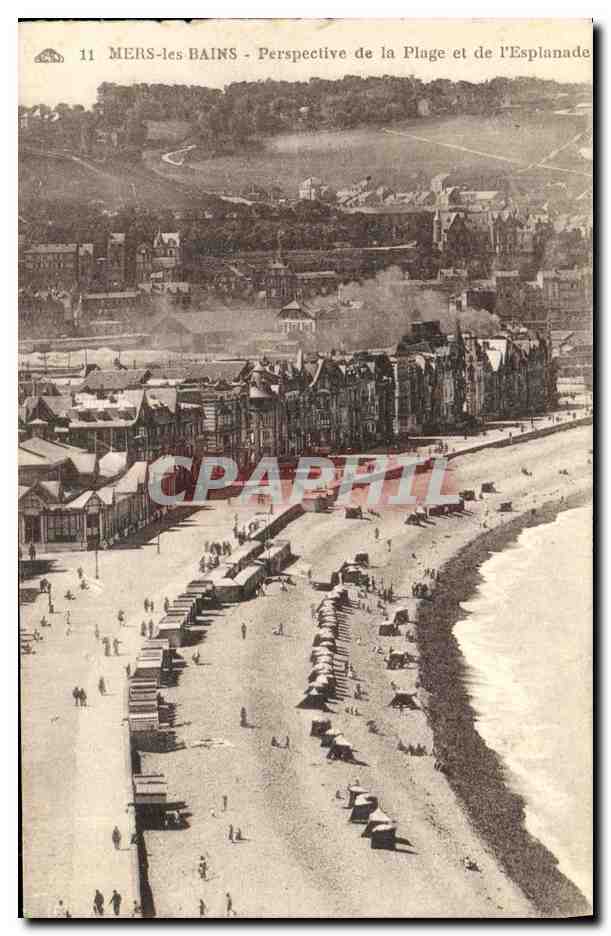 CPA Mers les Bains Perspective De La Plage et de l Esplanade