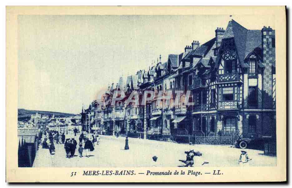 CPA Mers les Bains Promenade de la Plage 