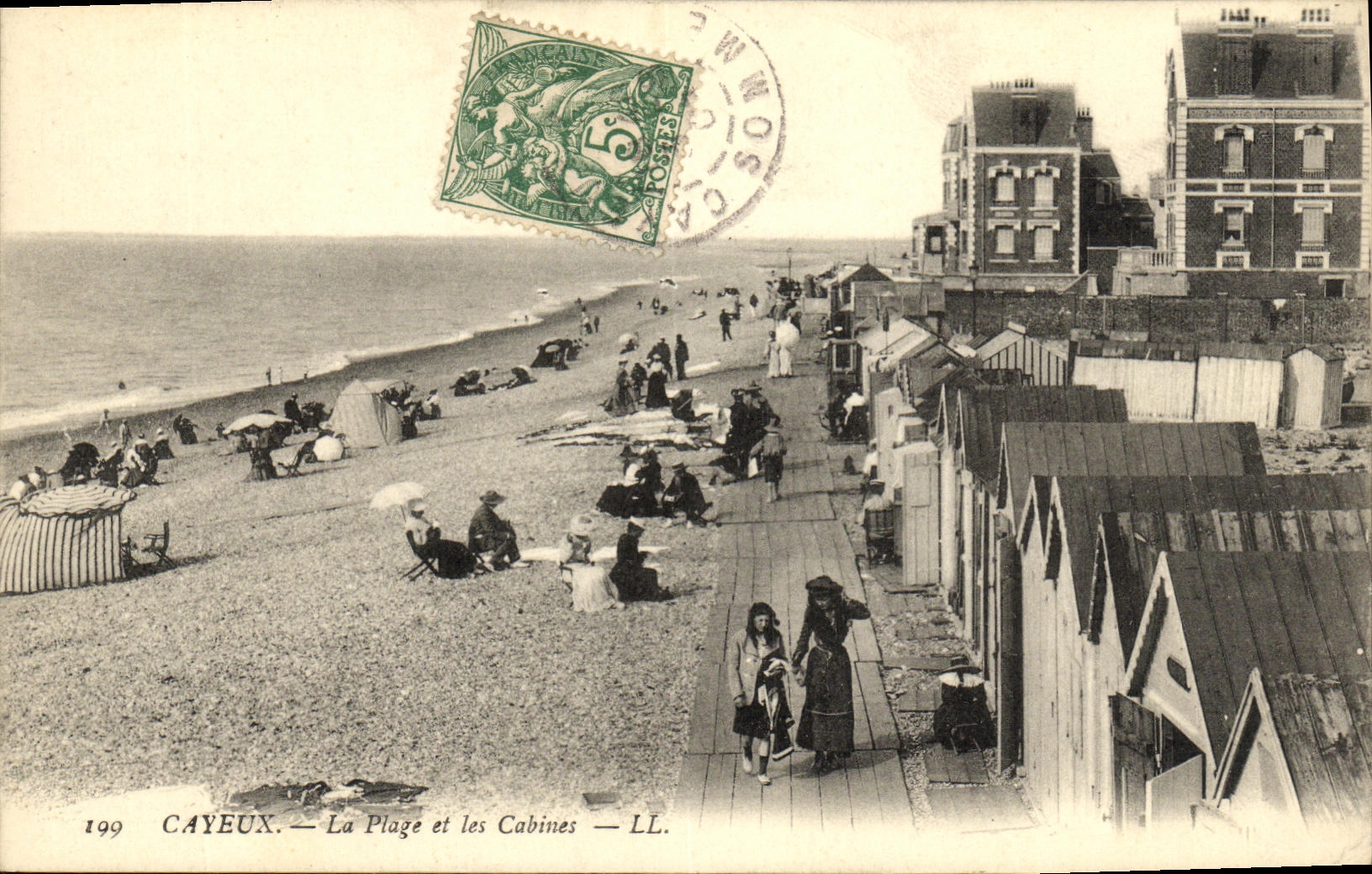 CPA Cayeux La Plage et Les Cabines