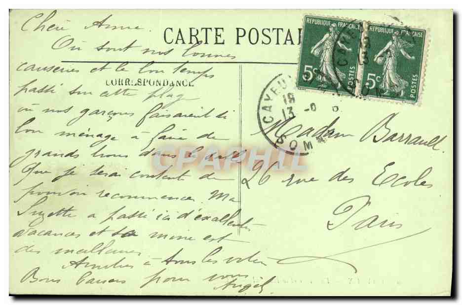 CPA Cayeux La Plage et Le Kursaal  — Back