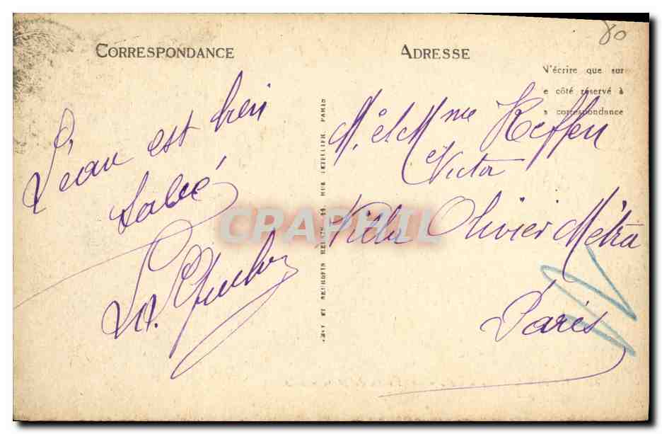 CPA Cayeux Sur Mer Les Bains De Mer  — Back