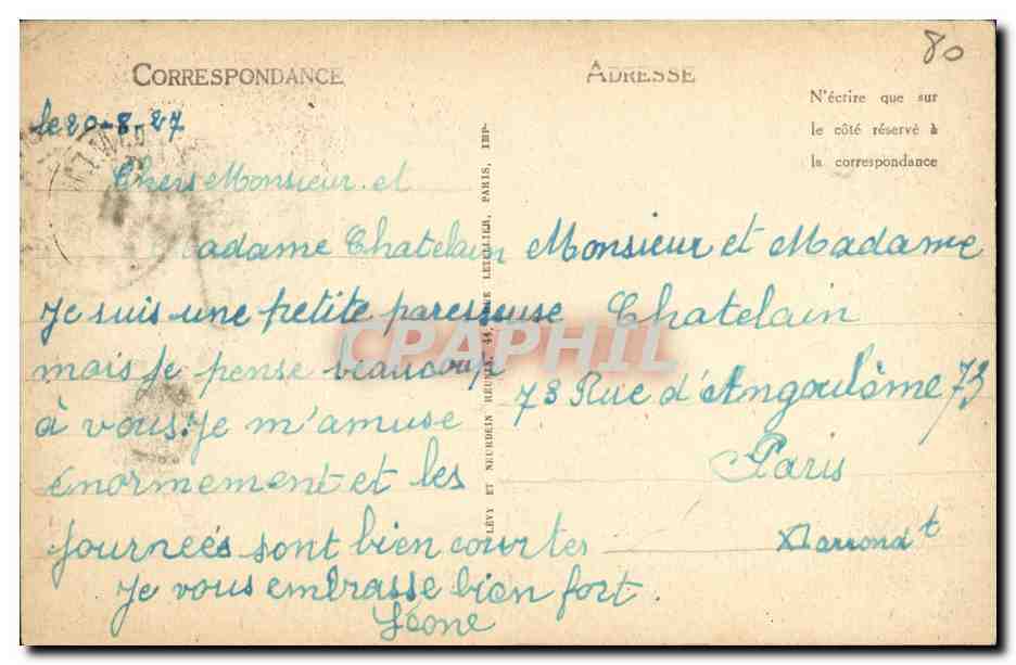 Brighton-français — dans la forêt de Sapins — par Cayeux-sur-Mer — Verso