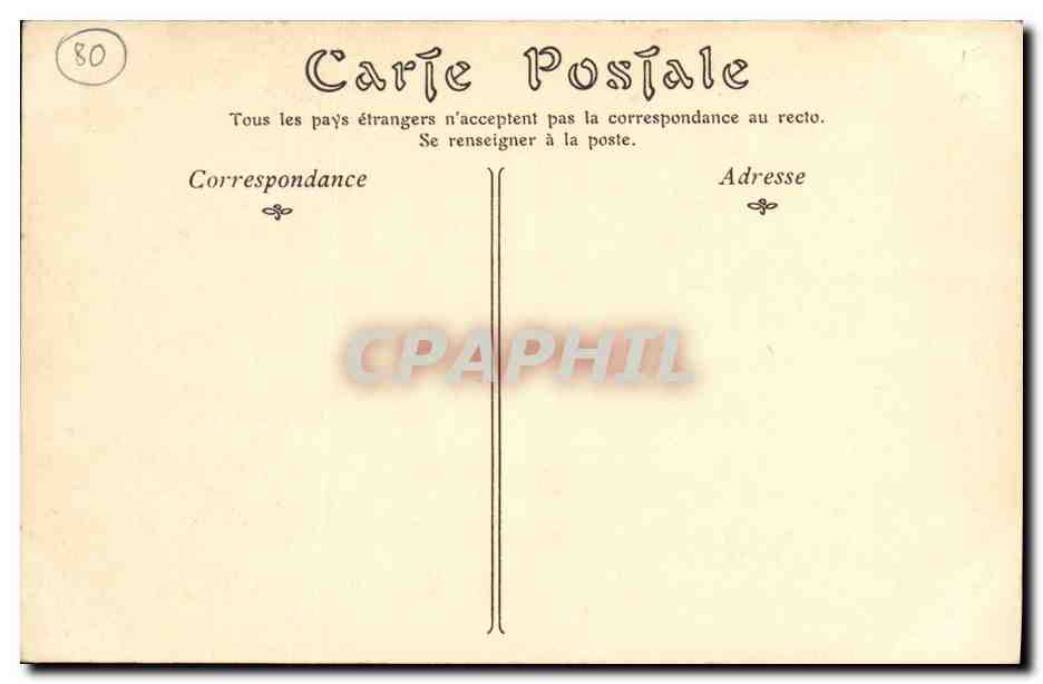 CPA Abbeville Cimetiere d Abbeville Monument de l amiral Courbet par fontaine — Rückseite