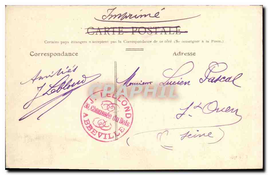 Abbeville — Église Saint-Sépulcre et Pension de Jeunes Filles — Éditeur : Imprimerie des Nouvelles Galeries, n°29 — Reverso