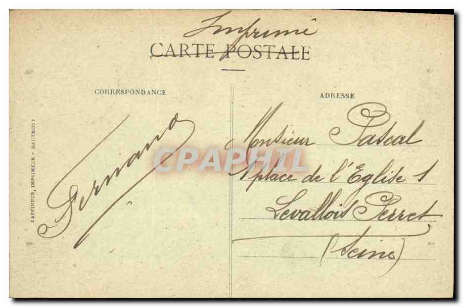 CPA Abbeville Place Courbet  — Rückseite