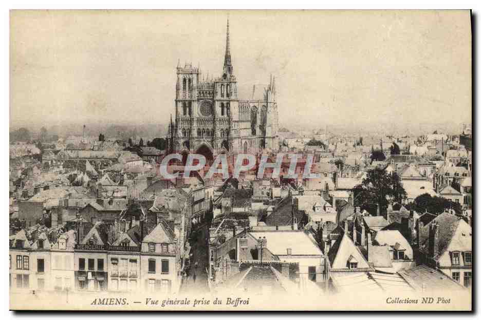 CPA Amiens Vue Generale Prise du Beffroi 